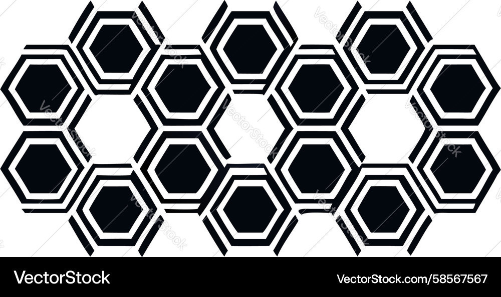 Sleek Hexagonal Honeycomb Pattern Vector Image