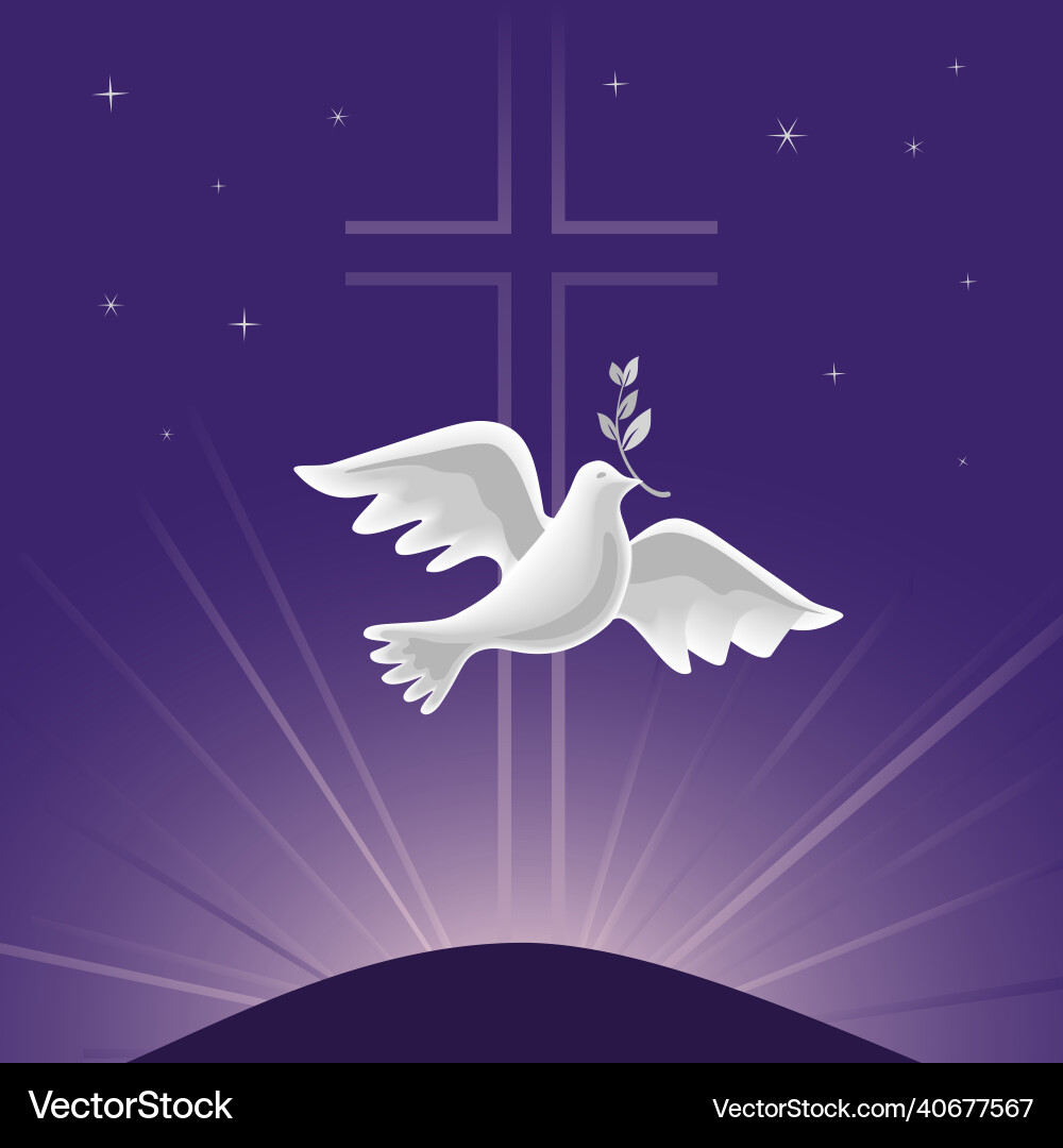 Tragen Sie heiligen Geist mit Olivenzweig Poster Tragen Sie heiligen Geist mit Olivenzweig Poster vektorbild