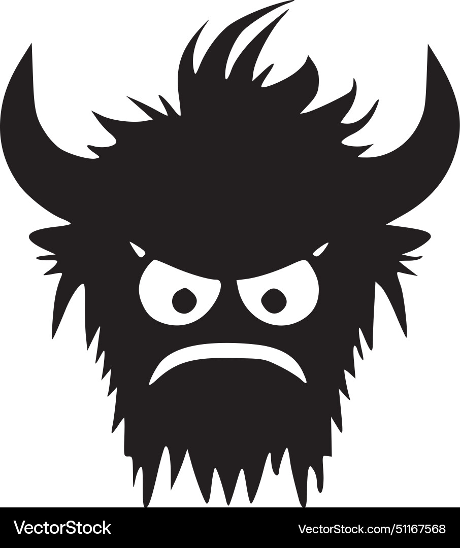 Beast - black and white isolated icon vector image