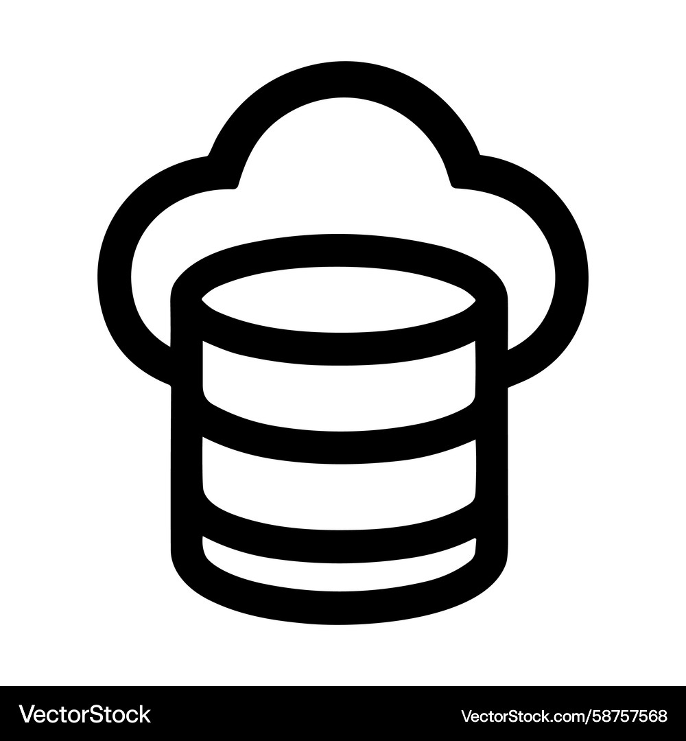 Cloud Database Icon Vector Image