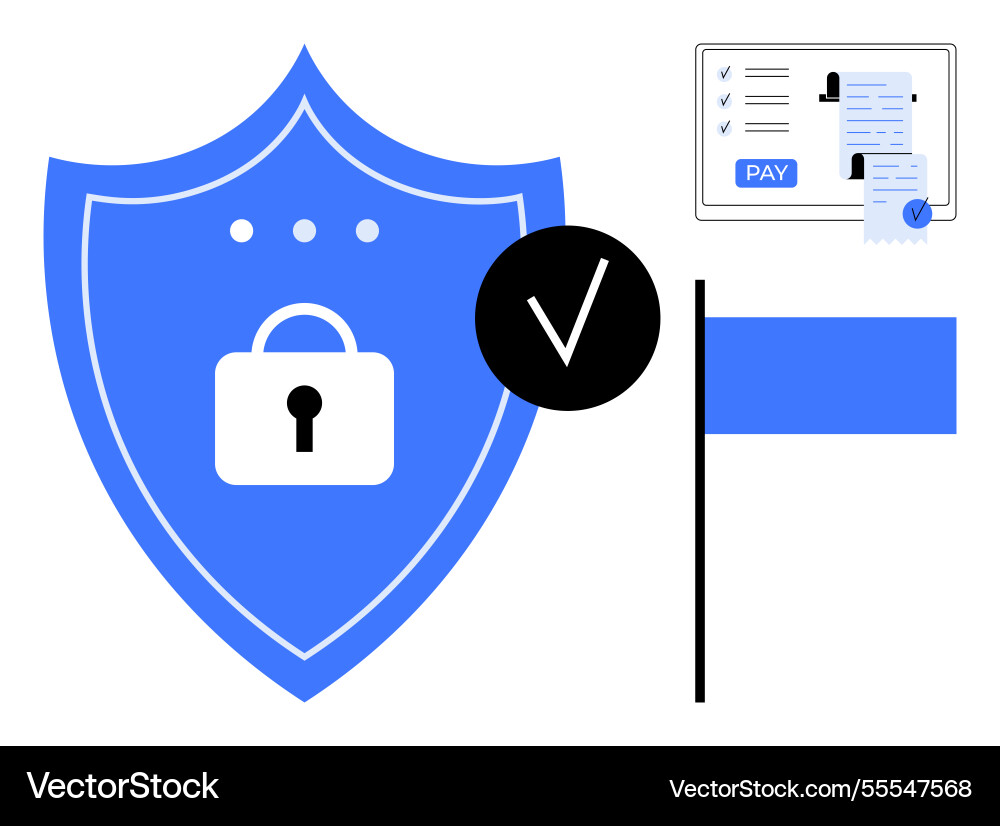Digital security with lock icon certification Digital security with lock icon certification vector image