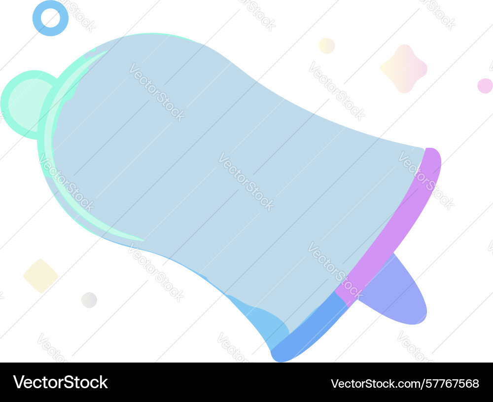 Dynamic gradient bell icon emitting soft digital Vector Image