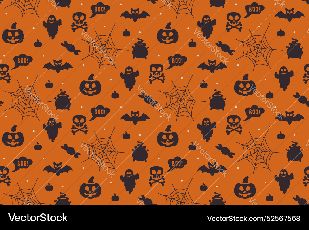 Halloween seamless pattern Royalty Free Vector Image