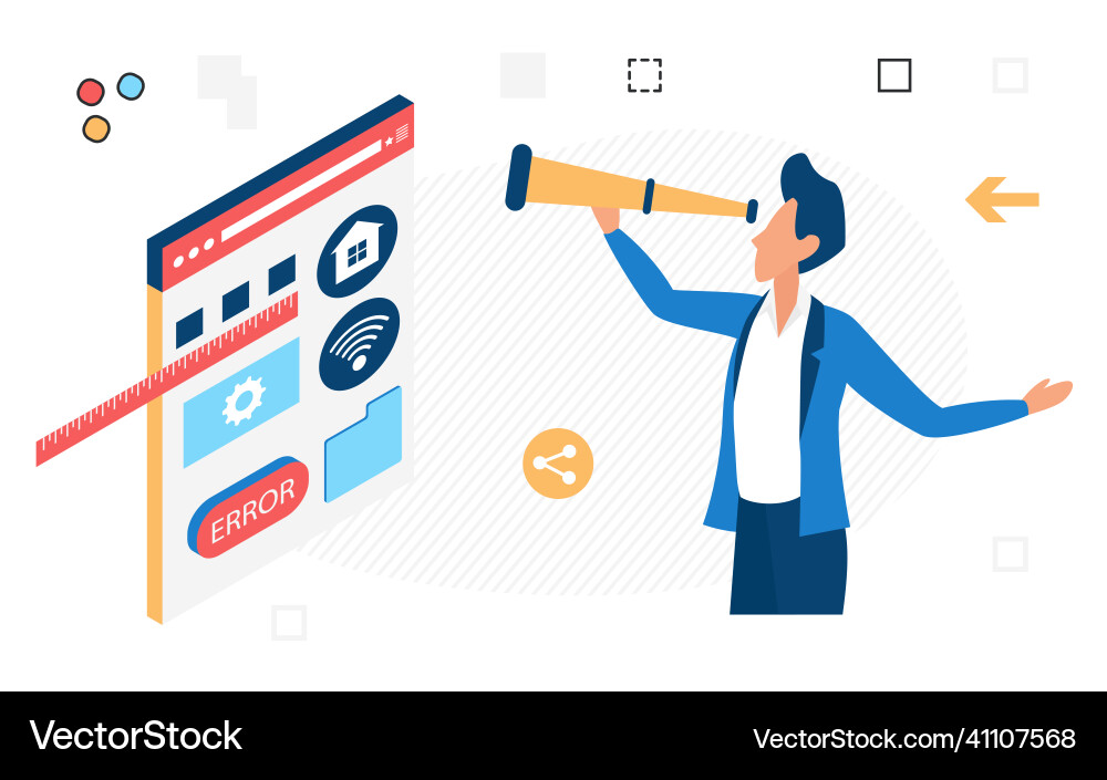 Recruiting and hiring website software engineer vector image