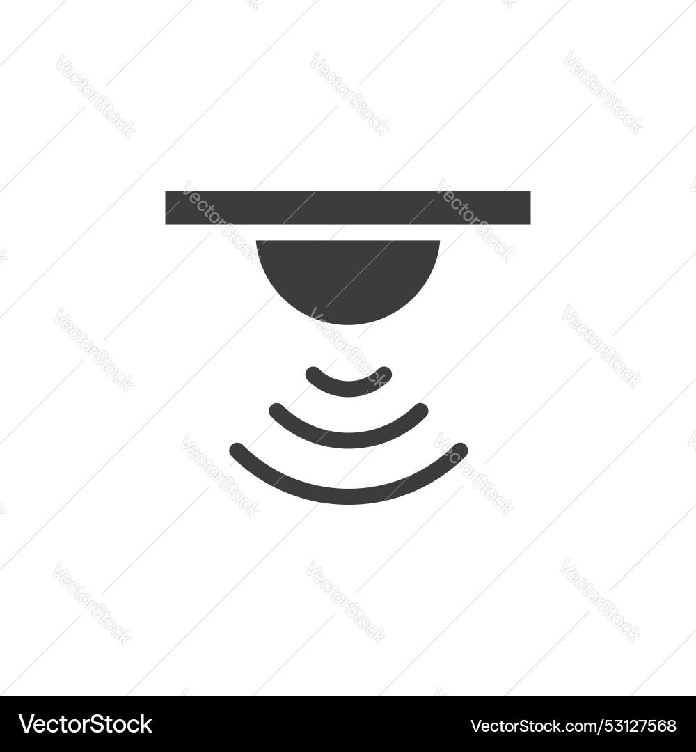 Sensor line icon isolated on white background Vector Image