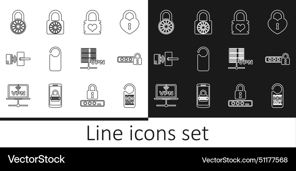 Set line please do not disturb password Set line please do not disturb password vector image