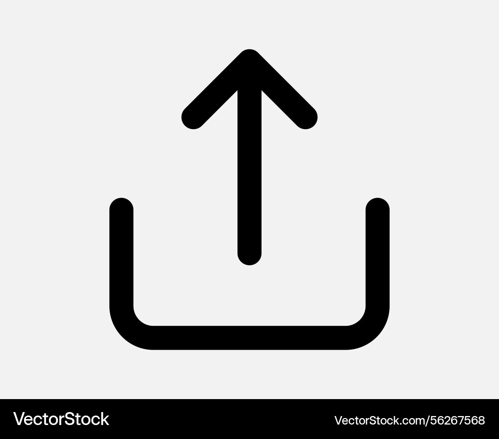 Share arrow line icon sharing arrowhead point load Share arrow line icon sharing arrowhead point load vector image