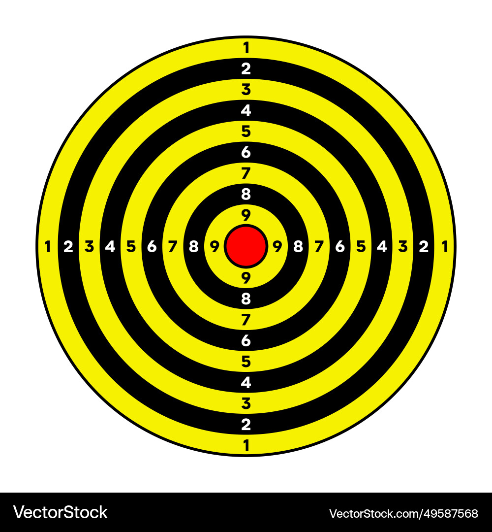 Shooting range paper target with divisions marks Shooting range paper target with divisions marks vector image