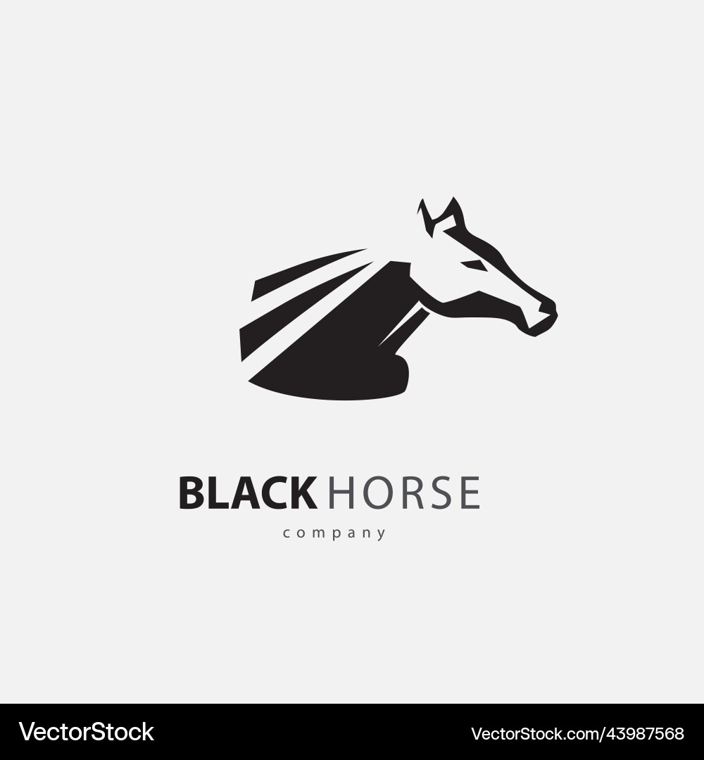 Stylized Horse Head Emblem Vector Image