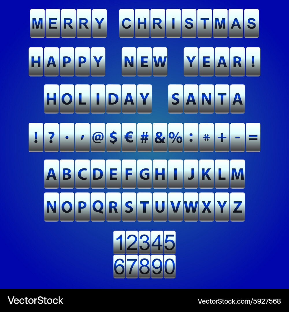 Typesetting on the counter with changeable letters Vector Image