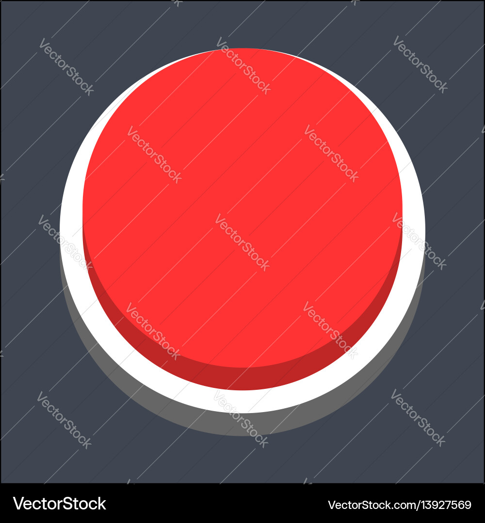 3d flat blank circle web button 3d flat blank circle web button vector image