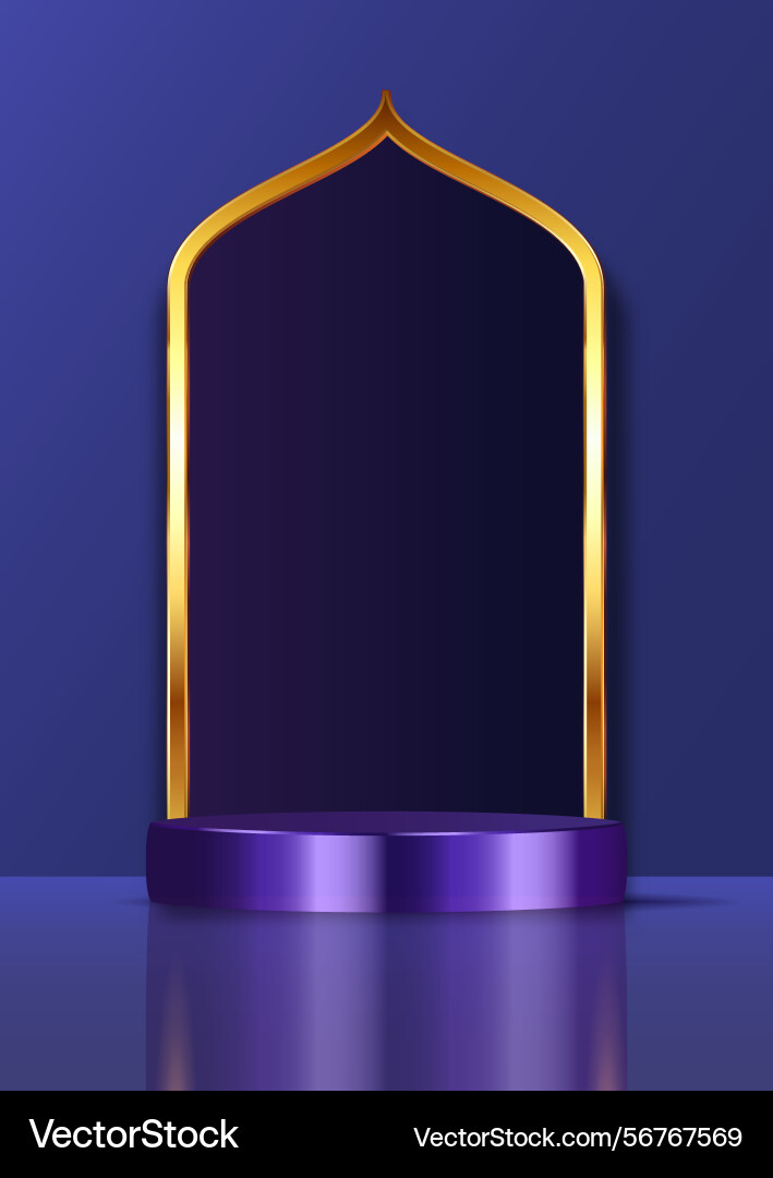 Luxury display background with empty podium vector image