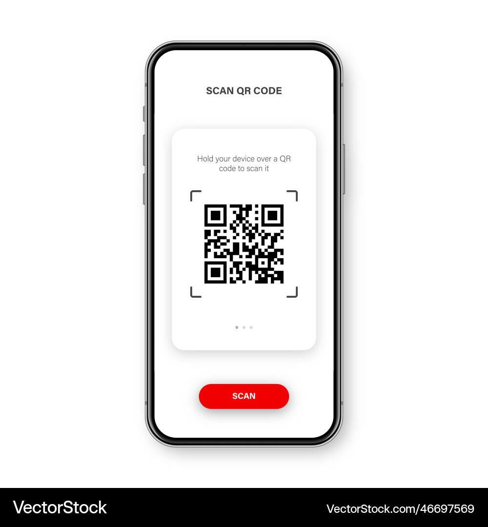 Qr code scanner reader app for smartphone Qr code scanner reader app for smartphone Vector Image