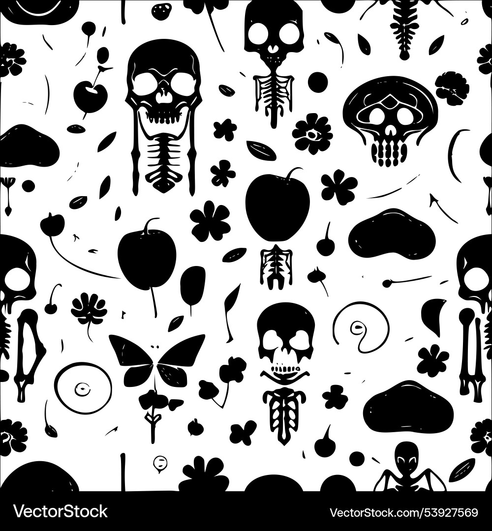 Skeleton abstract pattern seamless Skeleton abstract pattern seamless vector image