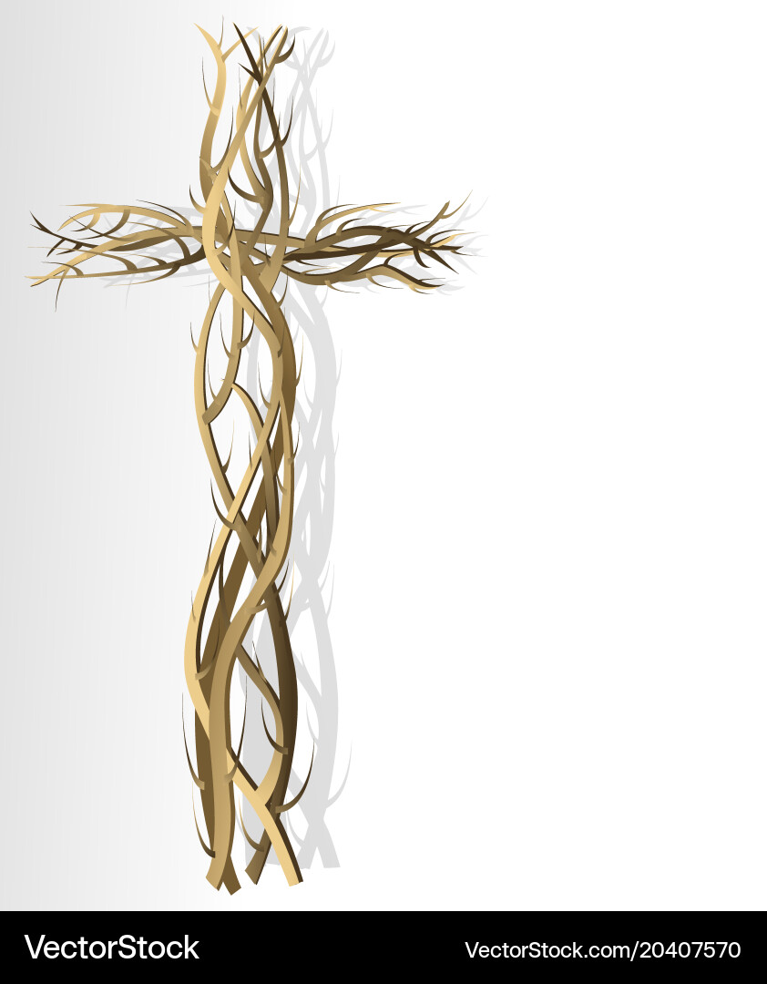 Abstract christian cross Royalty Free Vector Image