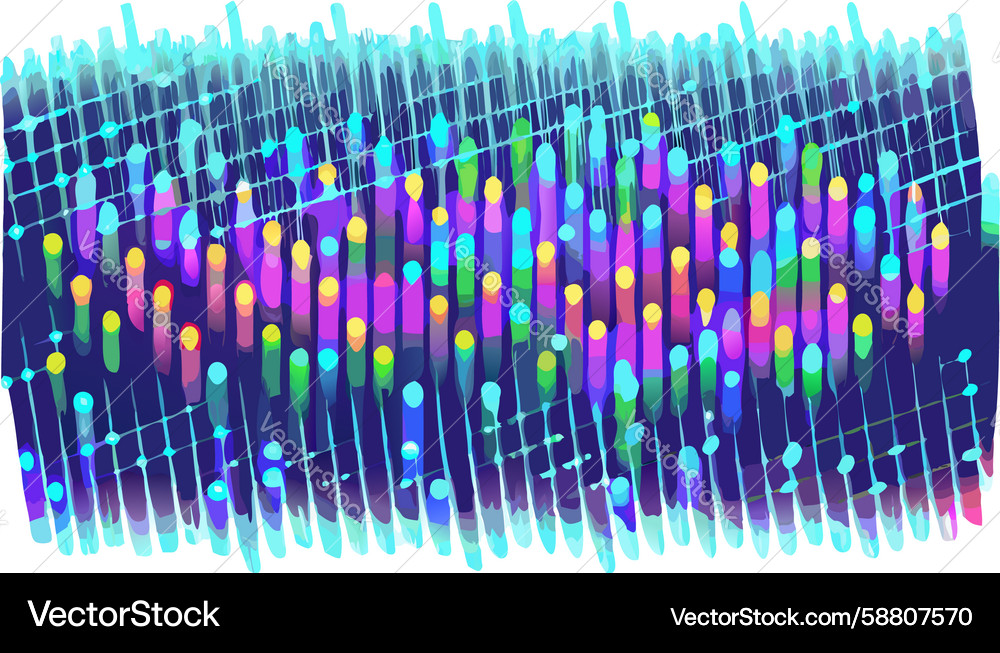 Abstract digital pixelated waves data flow Vector Image
