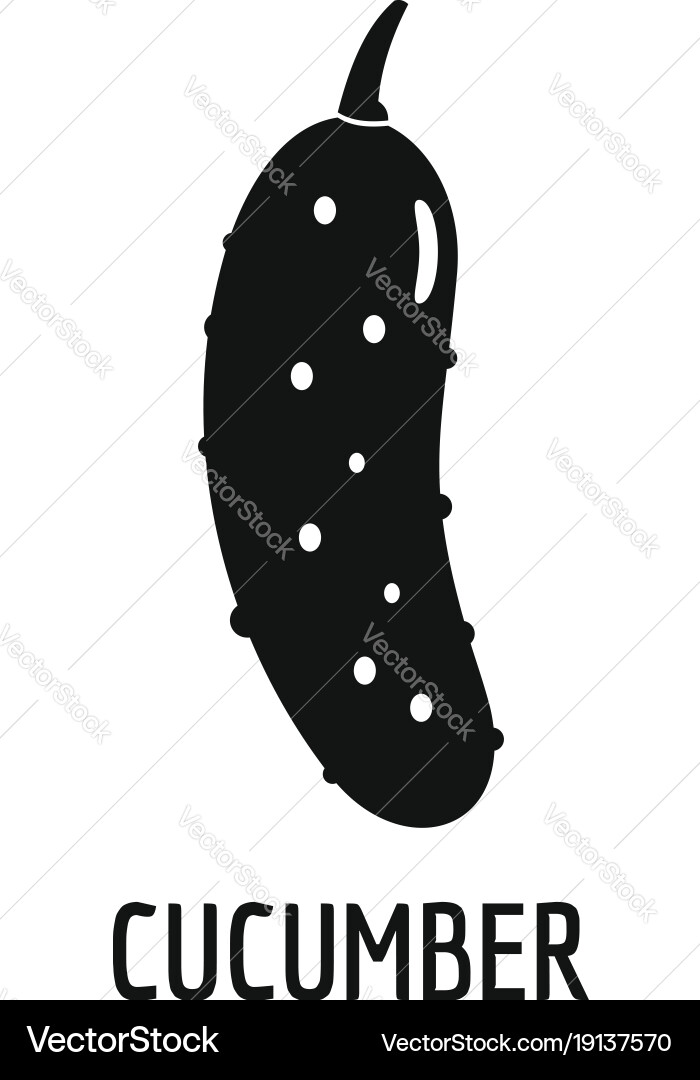 Cucumber icon simple style vector image