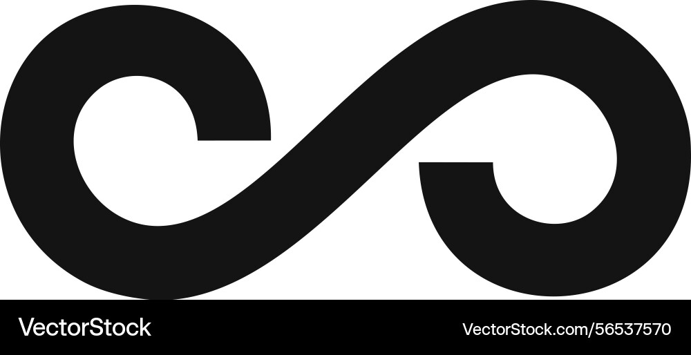 Infinity symbol a continuous loop representing Infinity symbol a continuous loop representing vector image