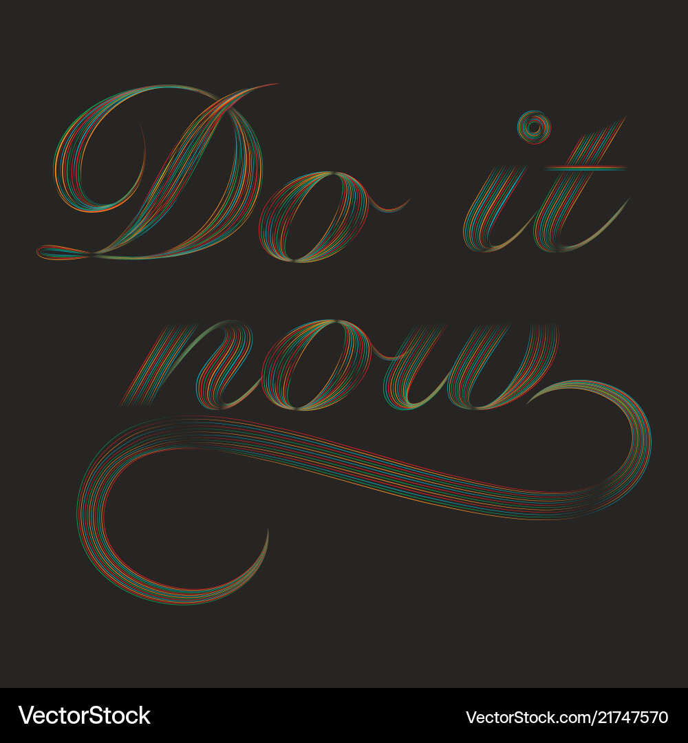 Lines color text Lines color text vector image