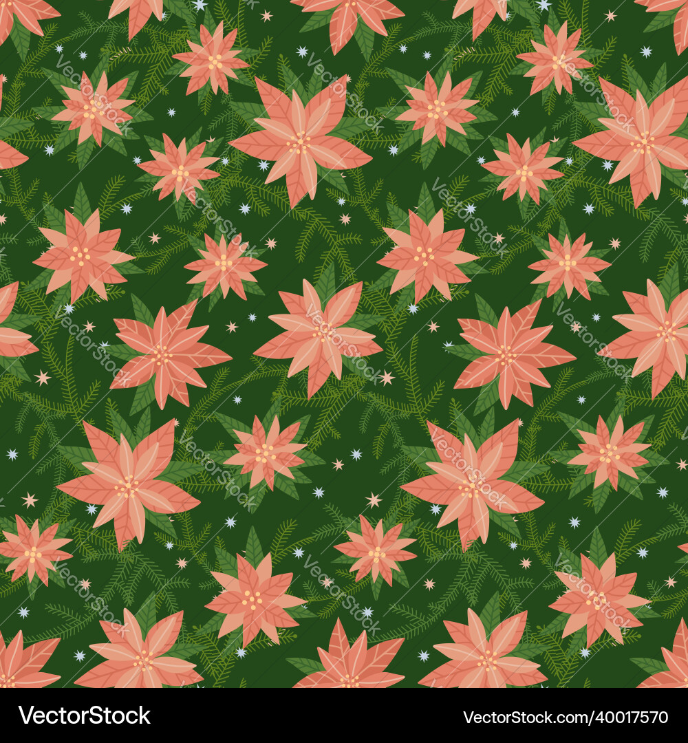 Seamless repeat pattern with spruce sprigs Seamless repeat pattern with spruce sprigs vector image