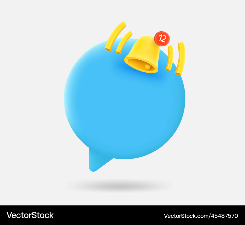 Speech cloud with new messages sign 3d isolated Speech cloud with new messages sign 3d isolated vector image