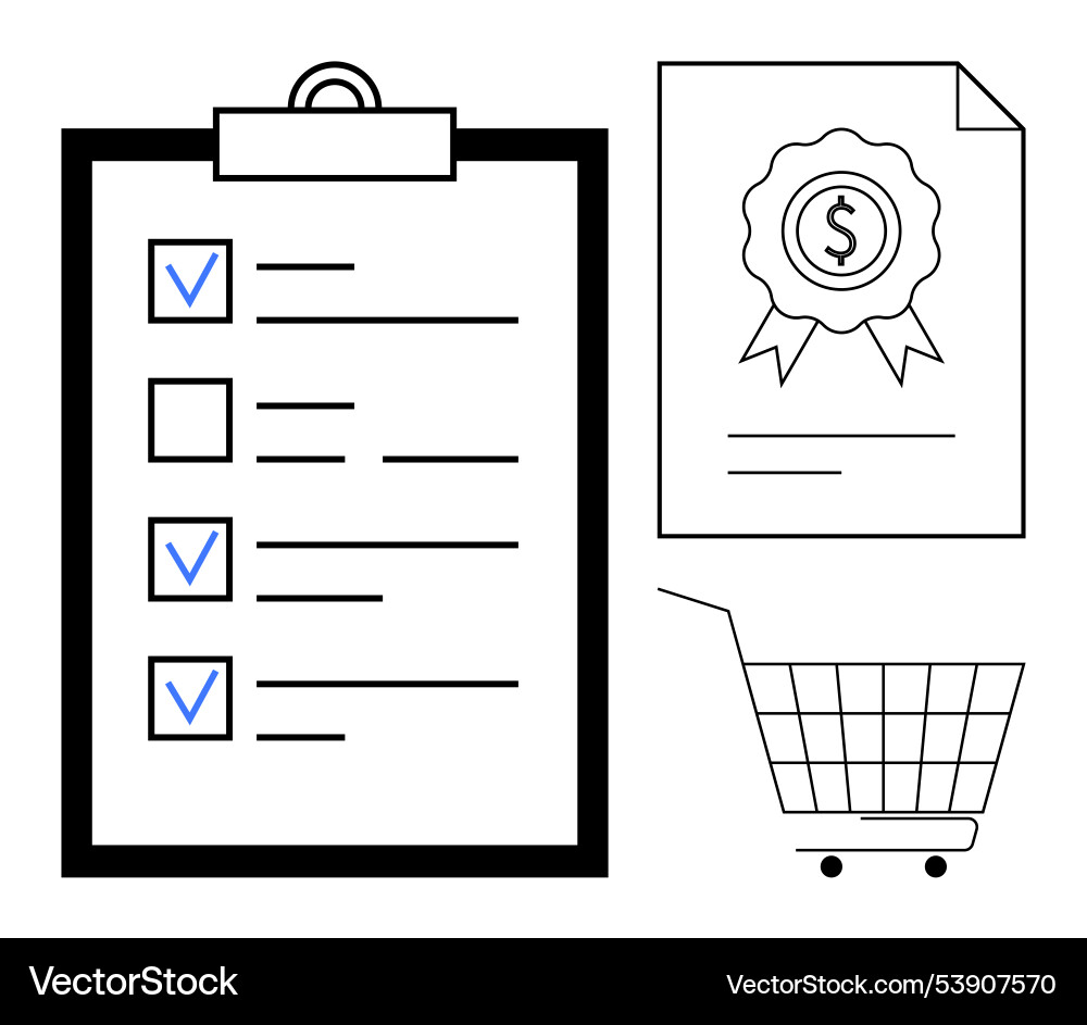 Task checklist certificate with dollar sign Task checklist certificate with dollar sign vector image