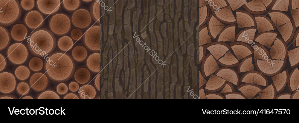 Wooden textures seamless patterns for game design Wooden textures seamless patterns for game design vector image