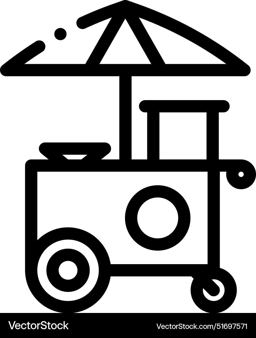 Booth icon thin linear style design isolated Booth icon thin linear style design isolated vector image
