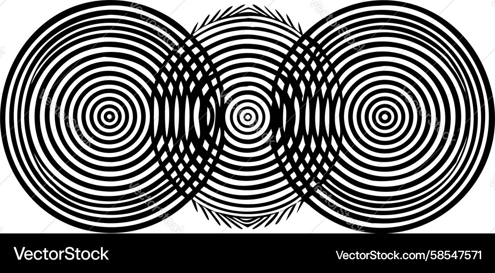 Concentric Circle Pattern Vector Image