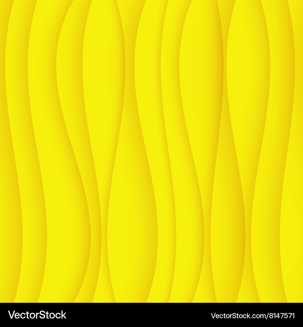 Curved Yellow Wave Pattern Background Vector Image