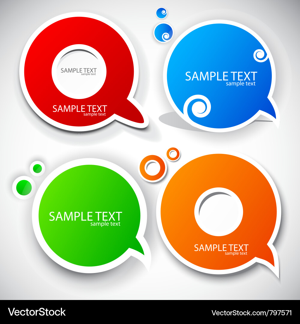 Speech Bubbles - Round Elements vector image