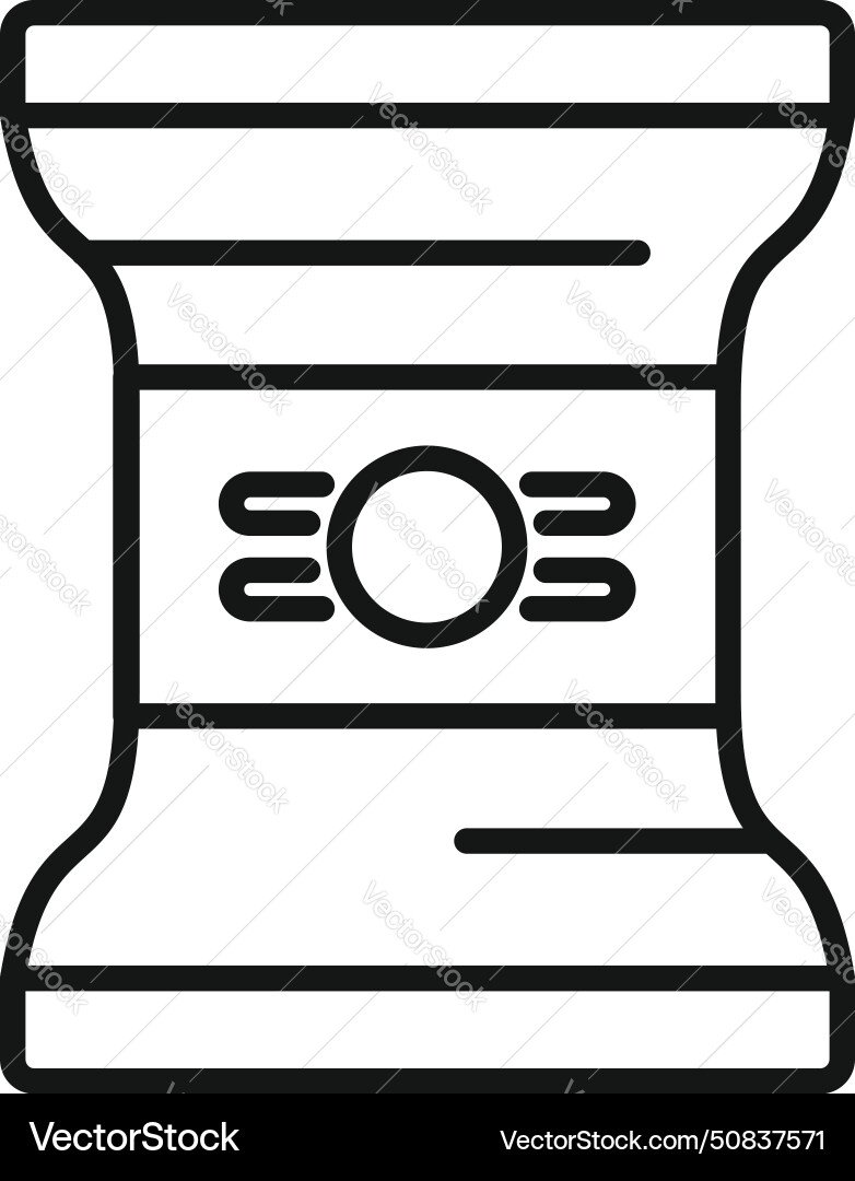 Vending machine snack icon outline food vector image