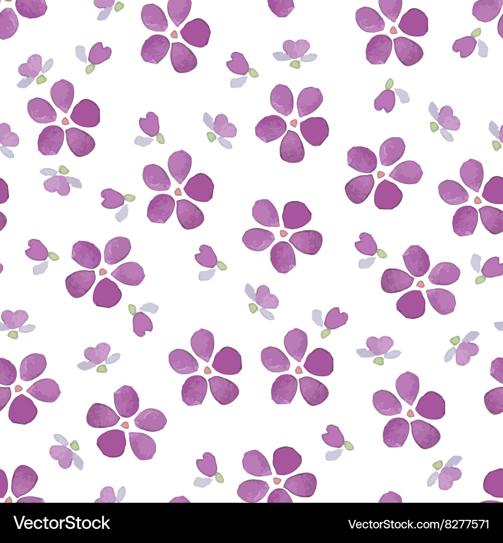 Watercolor Floral Seamless Pattern Vector Image