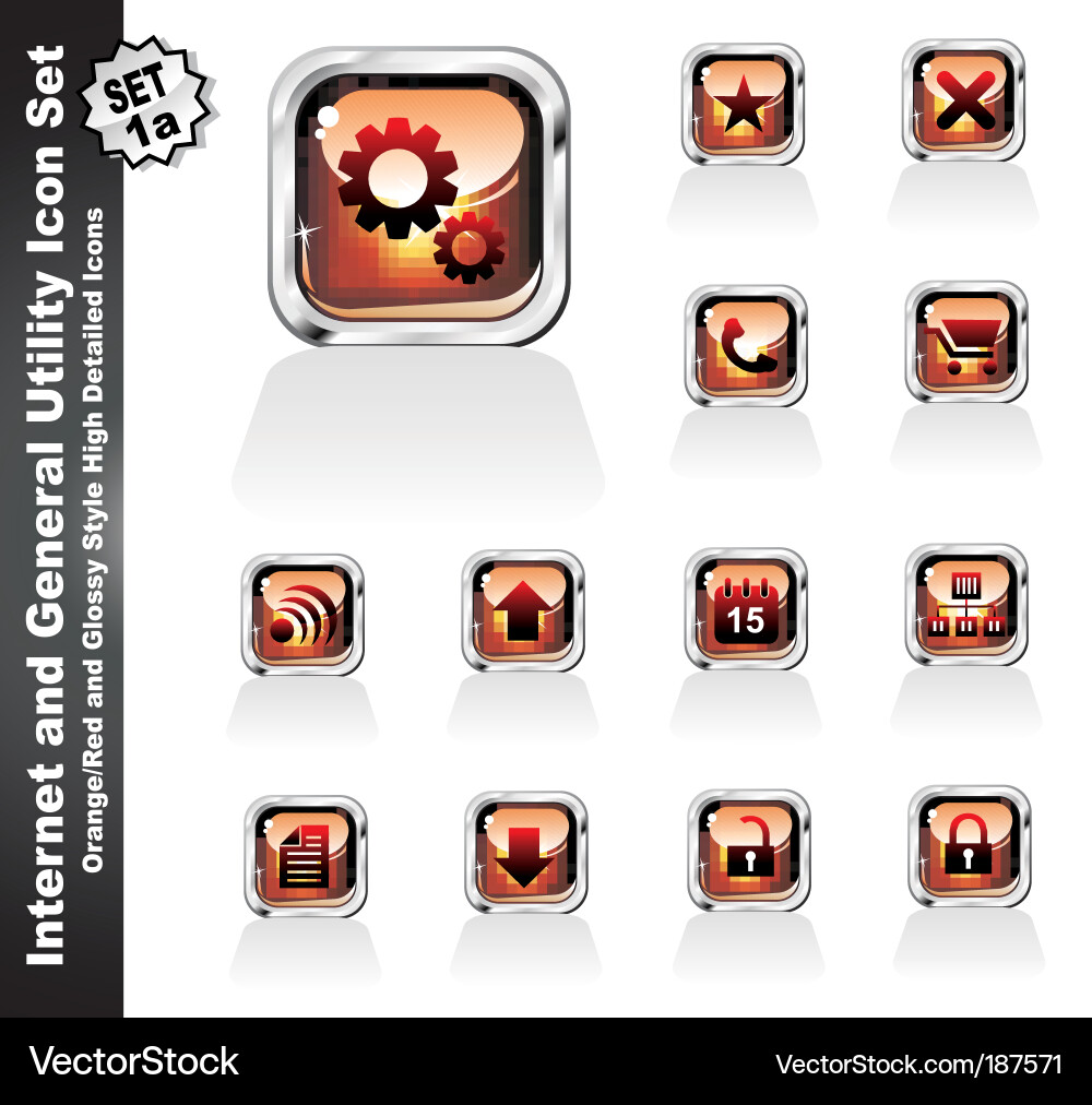 Web and internet utility icons Vector Image