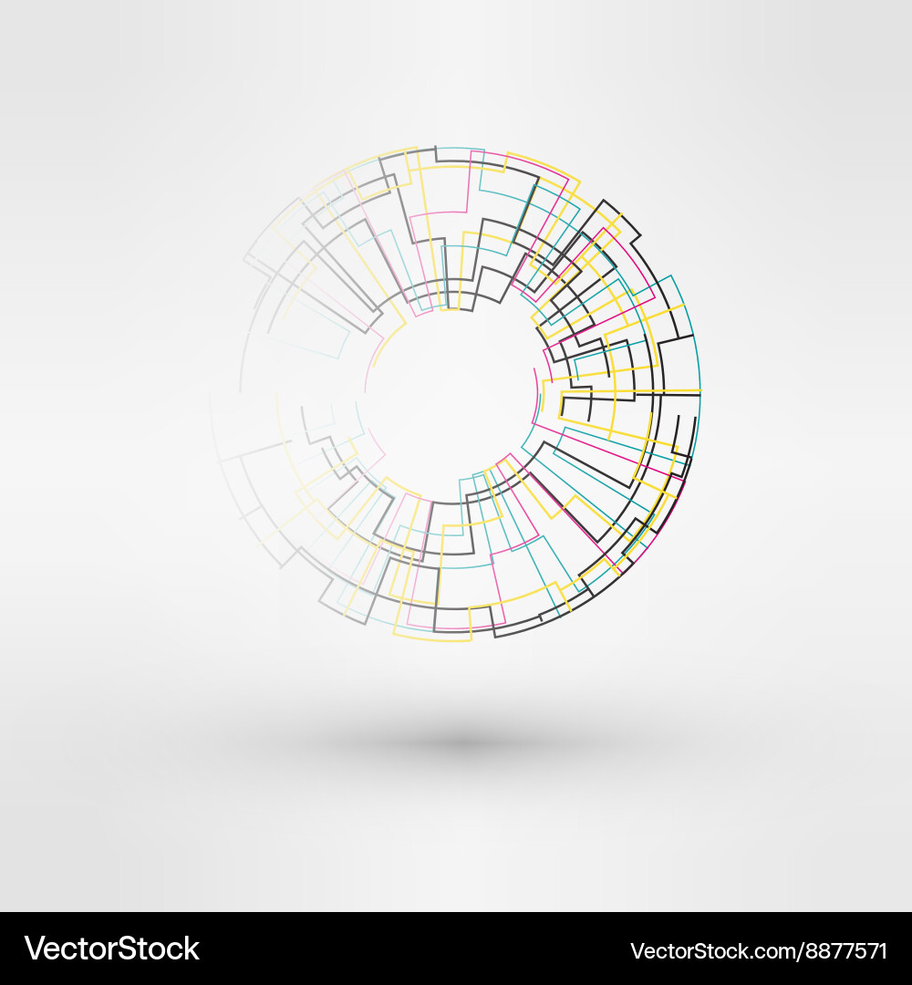 Wireframe mesh polygonal logo element torus vector image