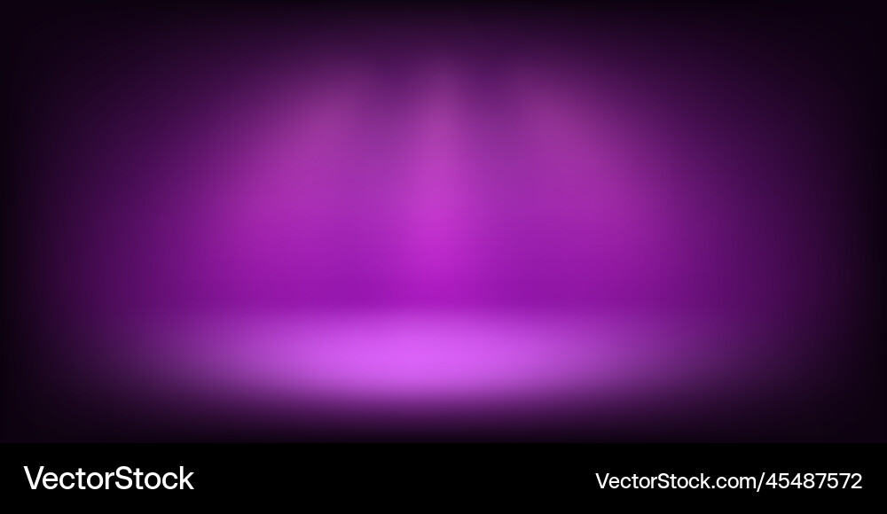 Abstract illuminated empty violet stage vector image