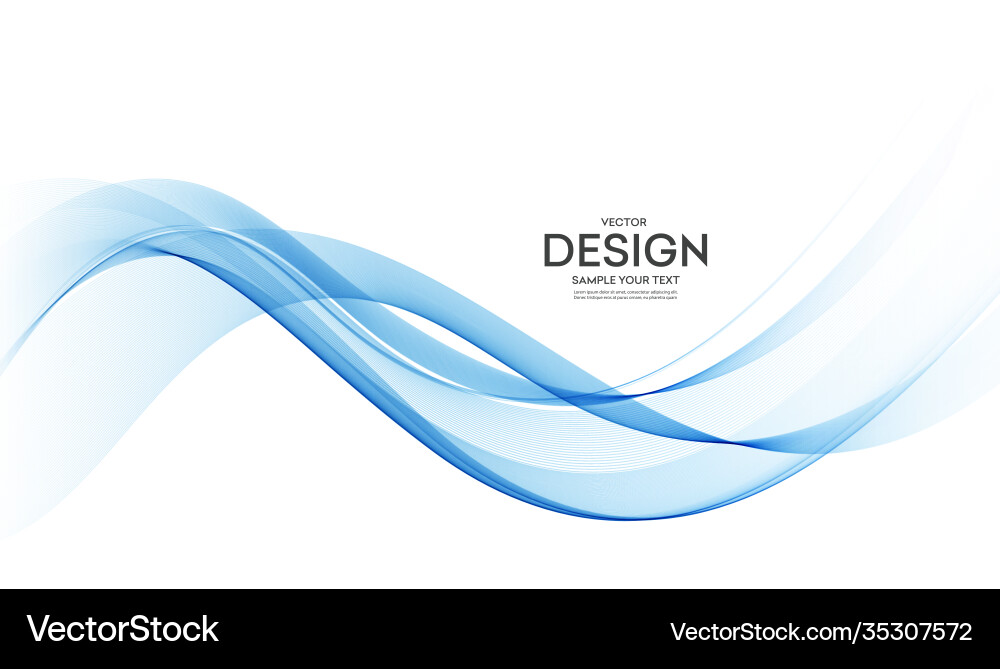 Blue color abstract wave design element Blue color abstract wave design element vector image