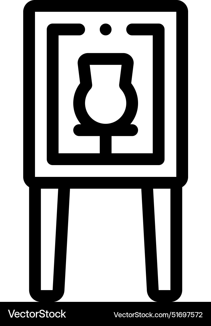 Booth icon thin linear style design isolated Booth icon thin linear style design isolated vector image