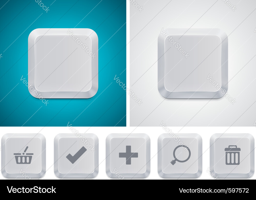 Collection of Computer Keyboard Buttons vector image