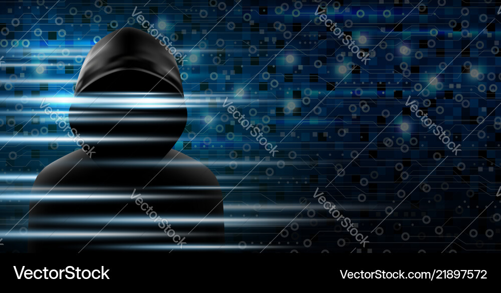 Hacker Technology Cybersecurity Background vector image