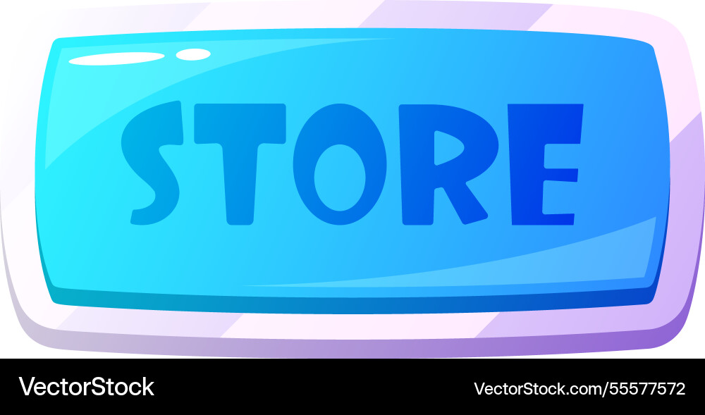 Store game menu button vector image