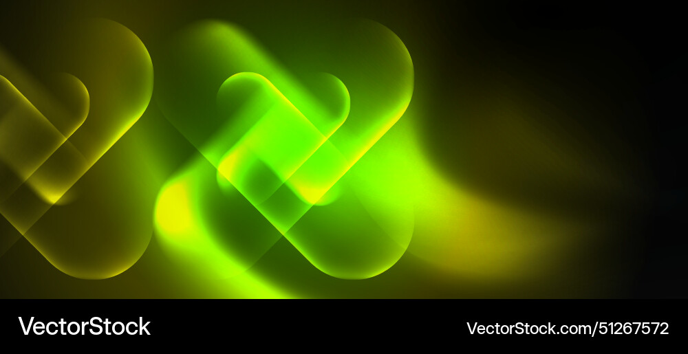 Techno concept with neon circles geometric design Vector Image