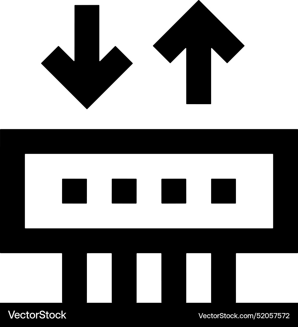 Upload outline icon symbol image Vector Image