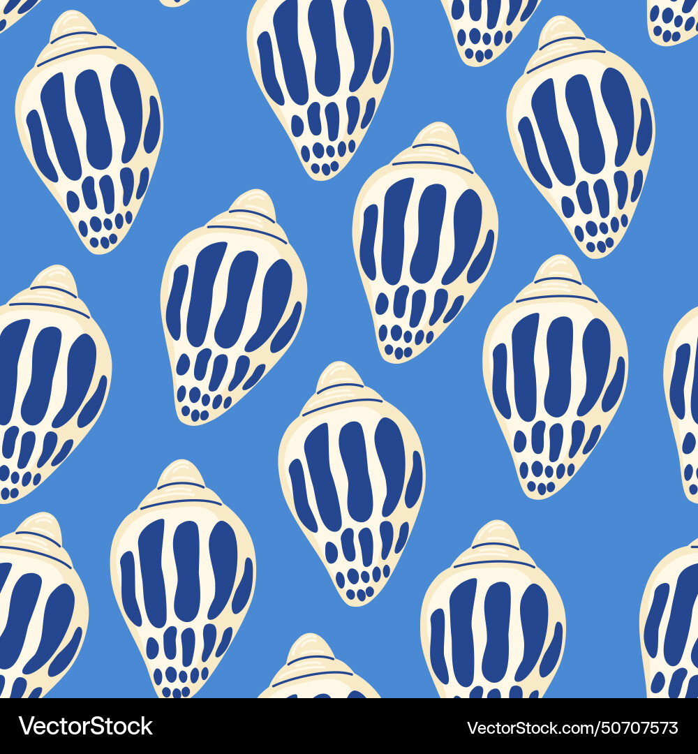 1631 shells pattern 1631 shells pattern Vector Image