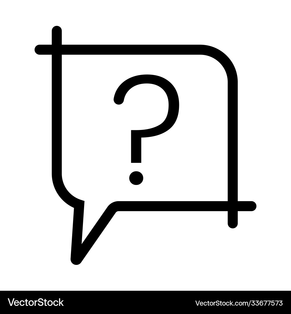 Ask a question or make request line art icon Vector Image