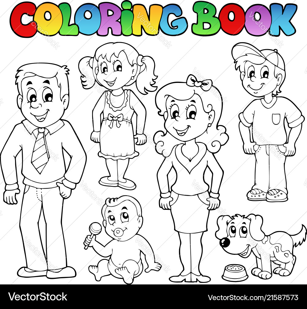 Coloring book family collection 1