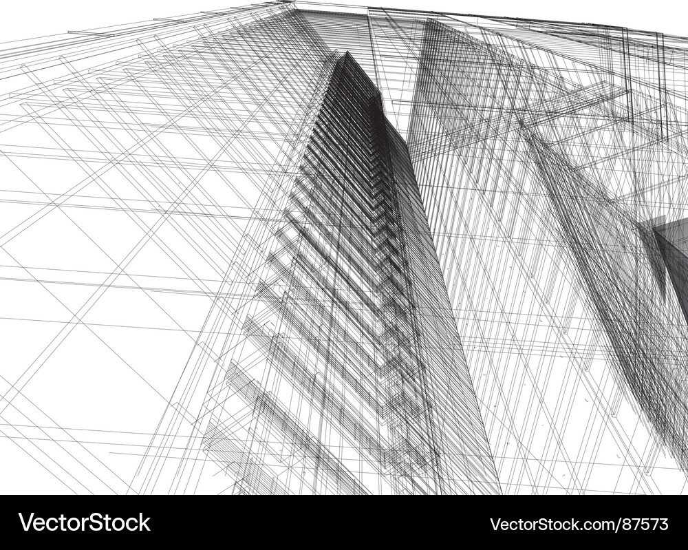 Complex Architectural Structure Vector Image