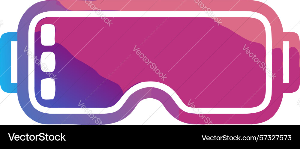 Gradient virtual reality headset design vector image