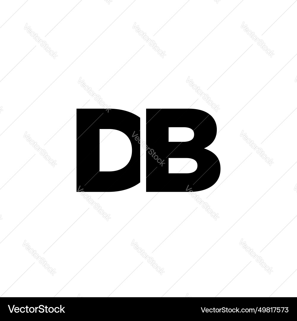 Letter d and b db logo design template minimal vector image