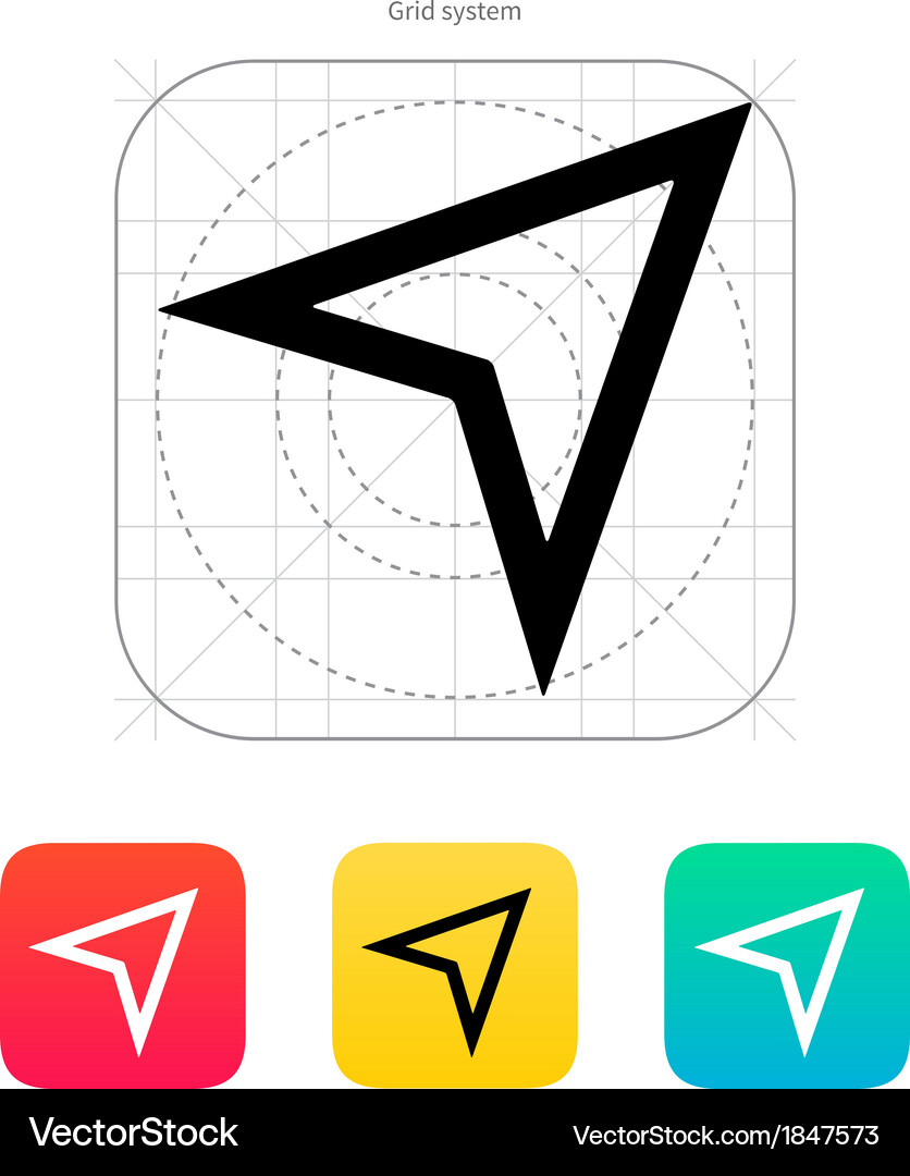 Navigation Arrow Icon Vector Image